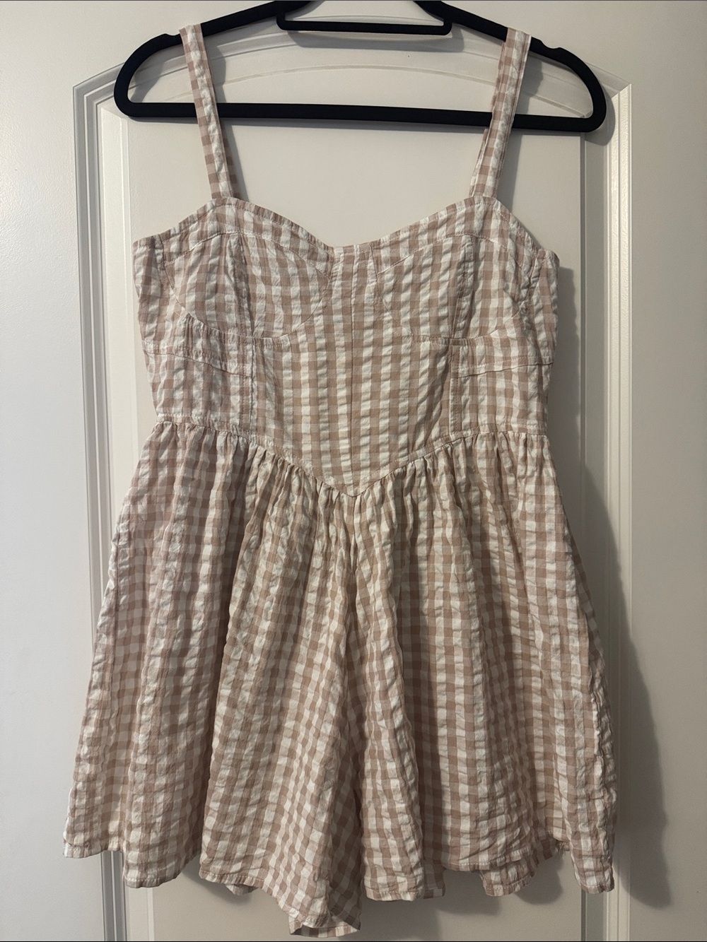 Altar’d State Checkered Romper with Straps